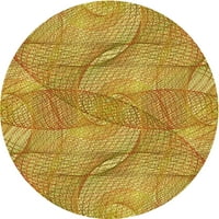 Ahgly Company u zatvorenom okruglom uzorkovima Zlatni smeđi žuti prostirci, 6 'krug