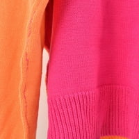 SimplMasygeni Ženski pulover dugih rukava za dugim rukavima Žene Plus Veličina Casual Okrugli vrat Labavi ispisani vrhovi Džemper Ženska bluza
