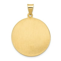 Extel Veliki 14K polirani i satenski zaštitnik Saint Anthony Medalj Privjesak šarm, napravljen u SAD-u