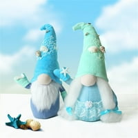 Ocean Festival Gnome bez lica Kawaii Decor Decor Decor Dekor za duboke plave Nautičke Gnome Dekor figurice za djecu