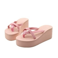 Miayilima ružičaste papuče za žene klinaste flip-flops ženske sandale s visokim visokim petom sa ženskim