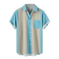 Muške ljetne plažne košulje casual čvrstim tasterima kratki rukav na vrhu čišćenja sa džepom ponude