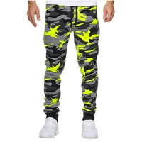 Yuwull teretni hlače za muškarce muškarci kamuflage jogging dno pantalone za slobodno vrijeme s džepovima