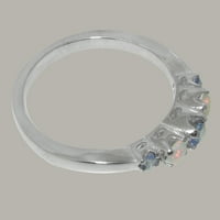 Britanci napravio 18k bijeli zlatni prirodni prsten i prsten za bijelo zlato - Opcije veličine - veličine