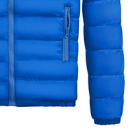 Voncos kaputi za muškarce Cleariance- Ležerne jesen i zimska topla dugačak rukav lagane jakne za muškarce plave veličine 2xl
