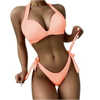 Ženski underwire bikini cvjetni visoko rezan bikini set v-žičani dva kupaće kostim kupaćih kupaćih kupaćih