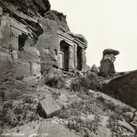 Egipat: Gebel El-Silsila. Nruins stijene za rezanje na kamenolomu GEBEL El-Silsila, Egipat. Fotografija,