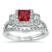 Laraso & Co Njegov vjenčani prsten set crveni crni parovi prstenovi za žene veličine muškaraca 12