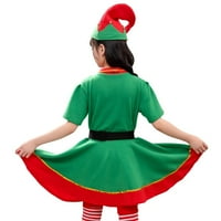Ženski božićni vileski kostim set ELF dodaci ELF hat prugasti čarape Cosplay party zalihe