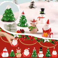 TOYFUNNY SANTA CLAUS ukrasi Santa Claus, jeleni i božićni minijaturni ukrasni poklon set