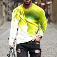Ležerni vrhovi za muškarce - posade vrat modne majice za slobodno vrijeme 3D 3D tiskani pulover s dugim