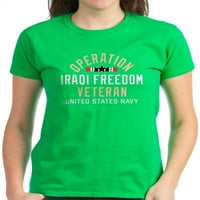 Cafepress - Američka mornarica Irački oslobođen - Ženska tamna majica