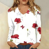 Ženske grafičke košulje Print majica s dugim rukavima