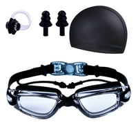 Prozirne naočare za plivanje + PU Plivanje + čep za nos, vodootporna protiv magle bez curenja odraslih