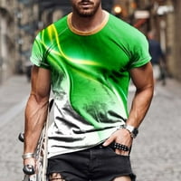 Ernkv muški pamučni pamučni vrhovi modne majice kratkih rukava odjeća 3D digitalni tiskarci ljetni slobodno