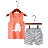 Dječje djevojke dječake za spavanje majica bez rukava kratke hlače pidžama Lounge odjeća PJ Orange 90