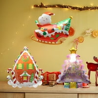 Anvazise Božićni balon svijetlo boje na naduvavajuće vibraju aluminijski film Candy Cane Balloon Dekorativni rekviziti za djecu stil i 1pc