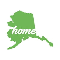 Aljaska kućna naljepnica naljepnica Die Cut - samoljepljivi vinil - Vremenska zaštitna - izrađena u SAD - Mnogo boja i veličina - AK-a u obliku države
