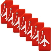 Silikonska prtljaga za prtljag ručni torbični kofer Tags s imenom ID kartice savršeno za brzo spot točke kofera za prtljag (crveno)