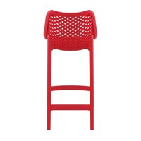 Kućna četvrtaj Polipropilena patio counter stolica u crvenom - setu od 2