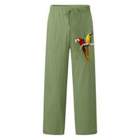 Zuwimk pantalone za muškarce Stretch, muške klasične fit lakih hlače koje su selezele zelene boje, l