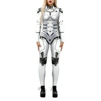 Ženski modni kombinuit odjeća za repute skeleton robot 3D štampanje patent zatvarača natrag cijelo tijelo,