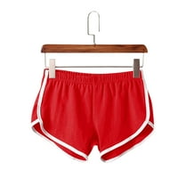 PXiakgy kratke hlače za ženske kratke hlače Aktivno casual kratke hlače za žene joga sportske kratke hlače Crvene + xxl