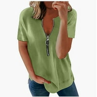 Čvrsti patentni patentni vrhovi za žene Ljeto Ležerne prilike Tees Basic bluza Comfy T-majice Trendy
