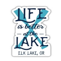 Elk Lake Oregon Suvenir Frižider Magnet dizajn veslo 4-pakovanje