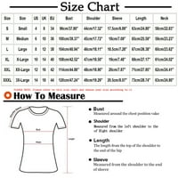 Ženske majice kratki rukav vrhovi bluze Regularne fit t majice Pulover tees vrhovi grafički ispis T-majice