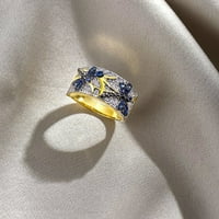 Mnjin Diamond Dragonflys Modni prsten Dame otkrivaju zlato prstenaste ličnosti 5