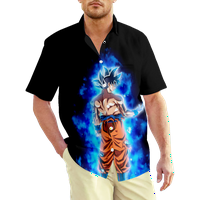 Muške i dječake Havajske košulje zmajeva lopta Ispiši opušteno-fit casual majica s kratkim rukavima prema dolje havajske majice, poklon za majice za muža dečka