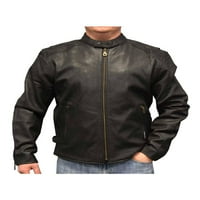 Redline Muška jakna od lagane kože za motocikl, crna M-600SR