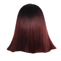 ToyFunny ženska modna perika crvena prednja čipka sintetička kosa kratke perike ravne perike