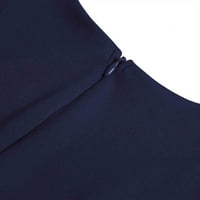 Miayilima Navy XL Ležerne haljine za ženske haljine poliesterskih stranačke stranke