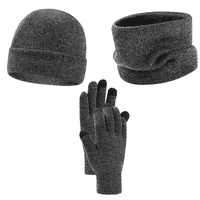 Ginny 3-in- Muškarci i žene Zimski pleteni šešir Beanie šal zaslon osjetljiv na dodir Podesite vrata toplije rukavice sa rukom postrojeno-tamno siva