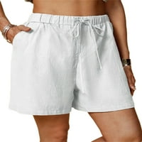 GRIANOOK dame kratke hlače visoke struke mini pantalone Bermuda prozračne vruće hlače elastična žena