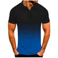 Polo majice za muškarce gradijent boje Sportska rever kratkih rukava casual golf majica