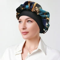 Velika tiskana noćna kapka za glavu Bohemian Turban Cap Satin Tuš kabina Salon Beauty Salon Šminka šešira