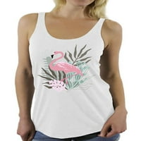 AWKWARD Styles Cvjetni rezervoar za trkačke majice Flamingo za njenu majicu za njenu flamingo za trkačke