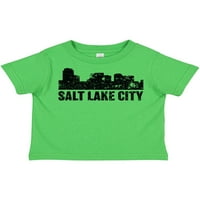 Inktastična sol jezero City Skyline Grunge poklon mališani dečko ili majica za malinu