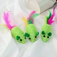 Zelena tkanja pero igračka zalogaj otporna na grejt otporna na ogrebotine, otporna na ogrebotine za kućne mačke