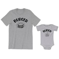 Burger muške majice smiješno podudaranje prehrambene grafičke klizače Dječja dječja majica djece