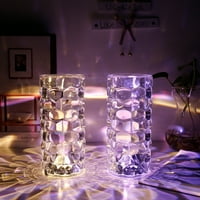 Jytue Crystal Stolna lampica Dijamantna lampa za stol akrilna kristalna noćna lampa s bojama zatamnjeno