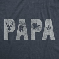 Muški papa lov majica smiješna dana Day Day za tatu Vanjski jelen Hunter Graphic Tee - l Grafičke teže