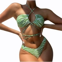 Hesxuno kupaći kostimi za žene bikini modne žene splitsko kupaći kostim pokazuju struk Stripe isječak seksi bikini