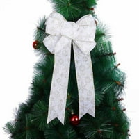Bowknot Božićno stablo Topper Dekorativni lukovi, Božićni sjaj luk za zatvorene na otvorenom Božićno drvce Diktaficije