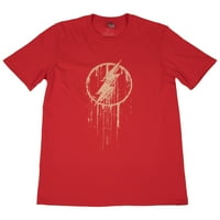 Flash kapljega logo Muška crvena majica-XXL