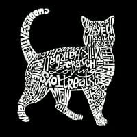 Pop Art Muška Raglan Word Art Majica - Mačka