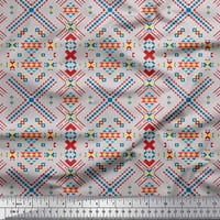 Soimoi Rayon tkanina križa i trokuta Geometrijski print Šivenje tkanine dvorište široko